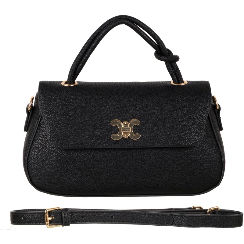 Изображение товара Женская повседневная сумка Polar черная 2416NB из искусственной кожи