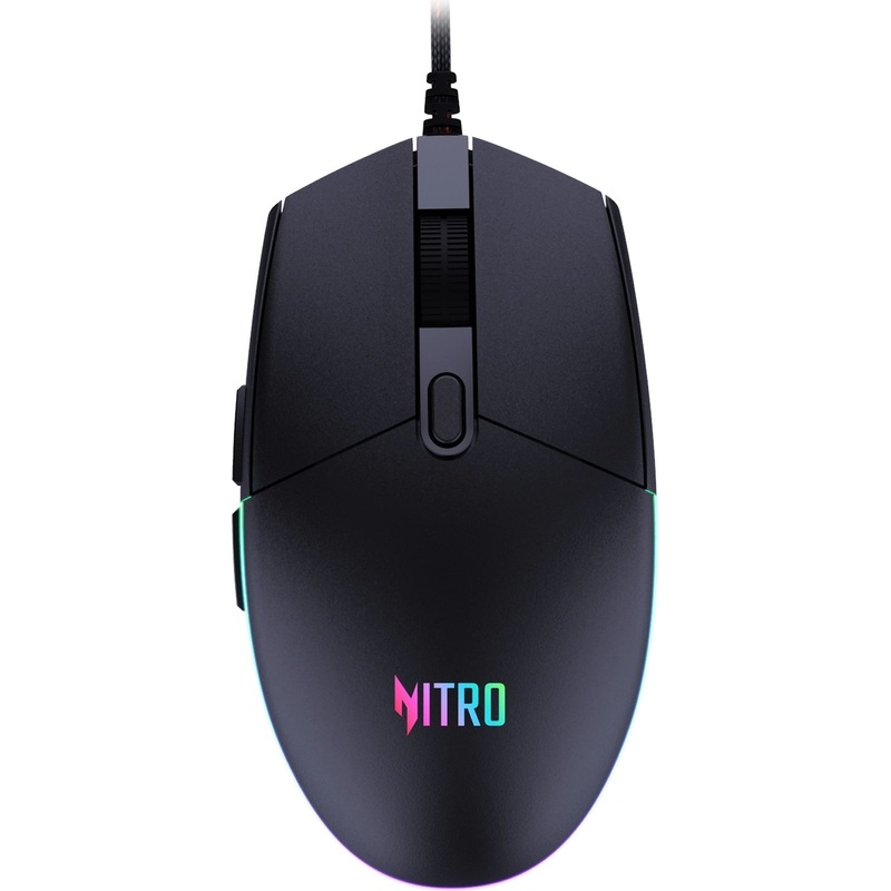 Изображение товара Проводная мышь Acer OMW400 черная с подсветкой и разрешением 6400 dpi