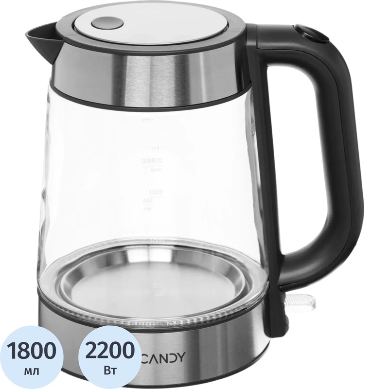 Изображение товара Электрический чайник Candy CK-303 серебристый с фильтром и подсветкой