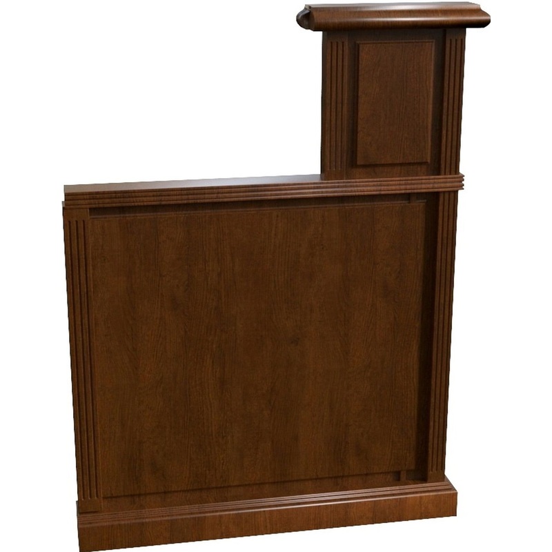 Изображение товара Панель боковая для ресепшн Washington 30580 R правая (орех темный, 870х70х1150 мм)