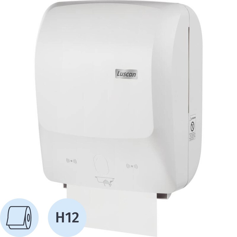 Изображение товара Уценка. Диспенсер для рулонных полотенец Luscan Professional Etalon сенсорный пластиковый белый