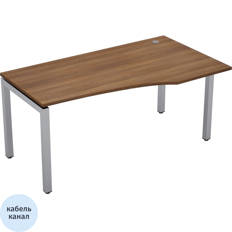 Изображение товара Эргономичный стол Avance 6М.521 правый шамони тёмный/алюминий матовый