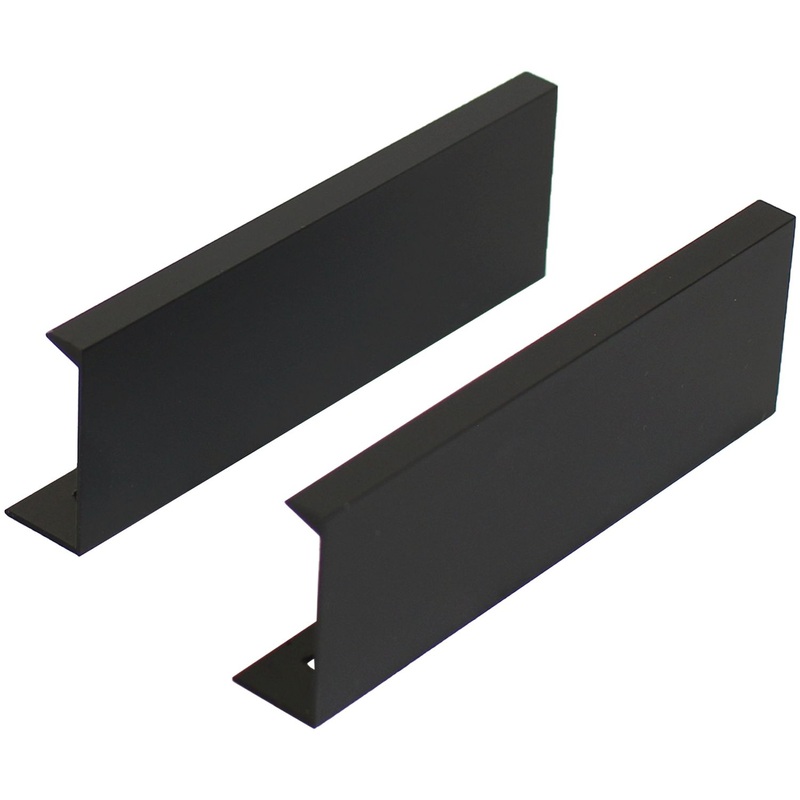 Изображение товара Ручка мебельная StahlBuro A306-96 матовый чёрный 2 шт., крепёж, минималистичный дизайн