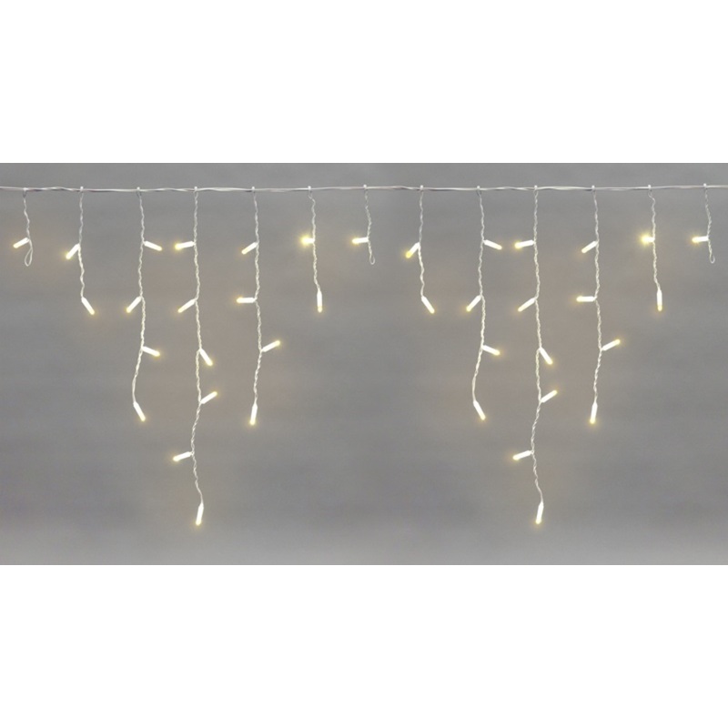 Изображение товара Гирлянда светодиодная Neon-Night Бахрома (Айсикл) тёплый белый свет 76 светодиодов (2.4 м)