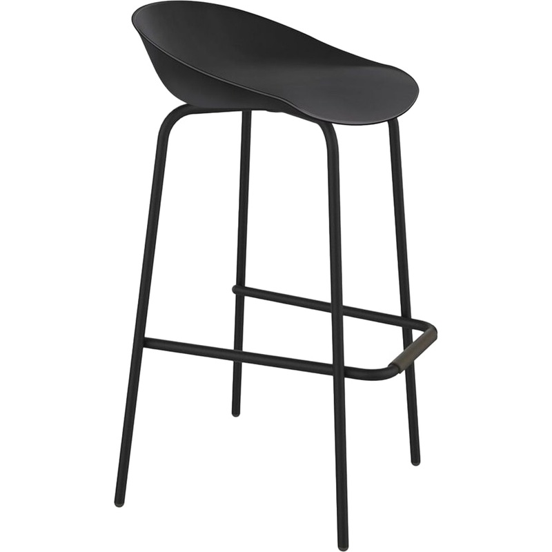 Изображение товара Барный стул Sheffilton SHT-ST19/S29 черный с высокой спинкой