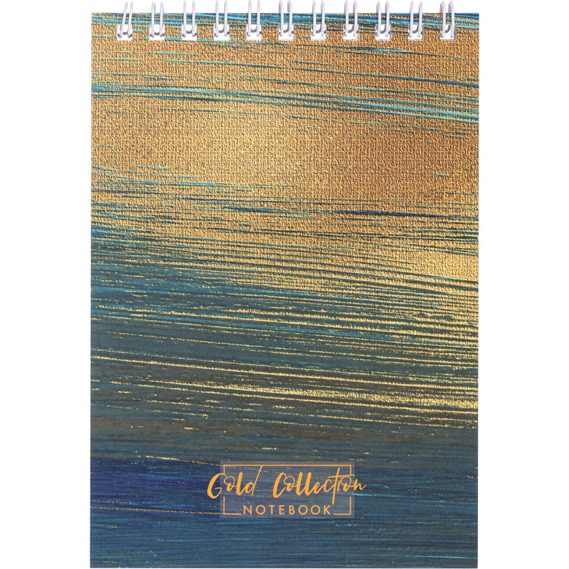 Изображение товара Блокнот Attache Selection Gold Collection А6 60 листов спираль комбинированный дизайн