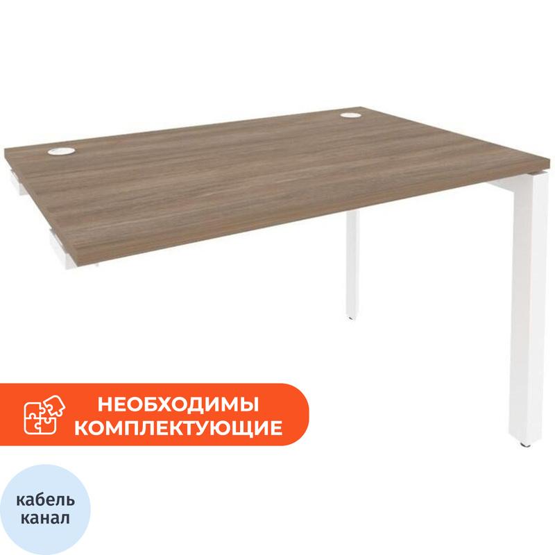 Изображение товара Стол прямой ONIX-П O.MP-SPR-2.8 дуб аризона/белый, сборный 1180х800х750 мм