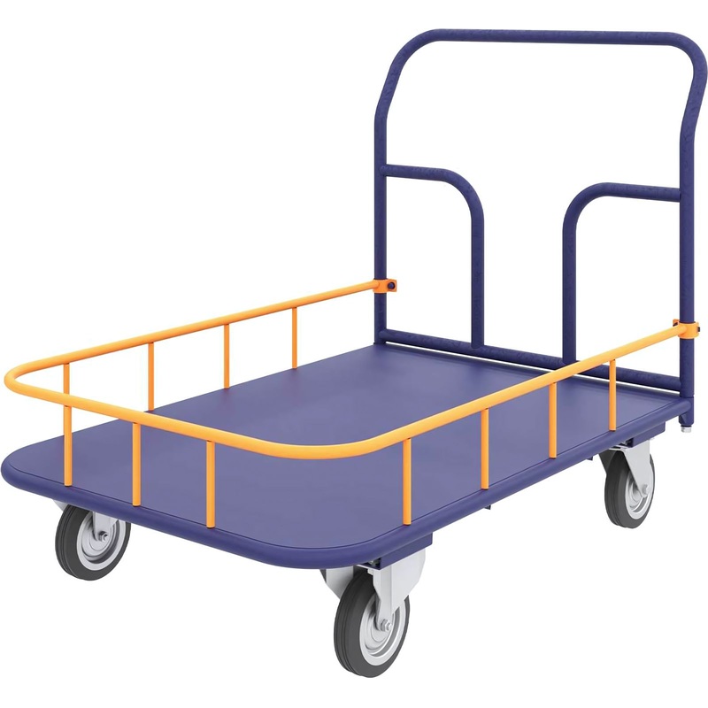 Изображение товара Тележка платформенная Rusklad ТПБ 1 с бортиком и колесиками