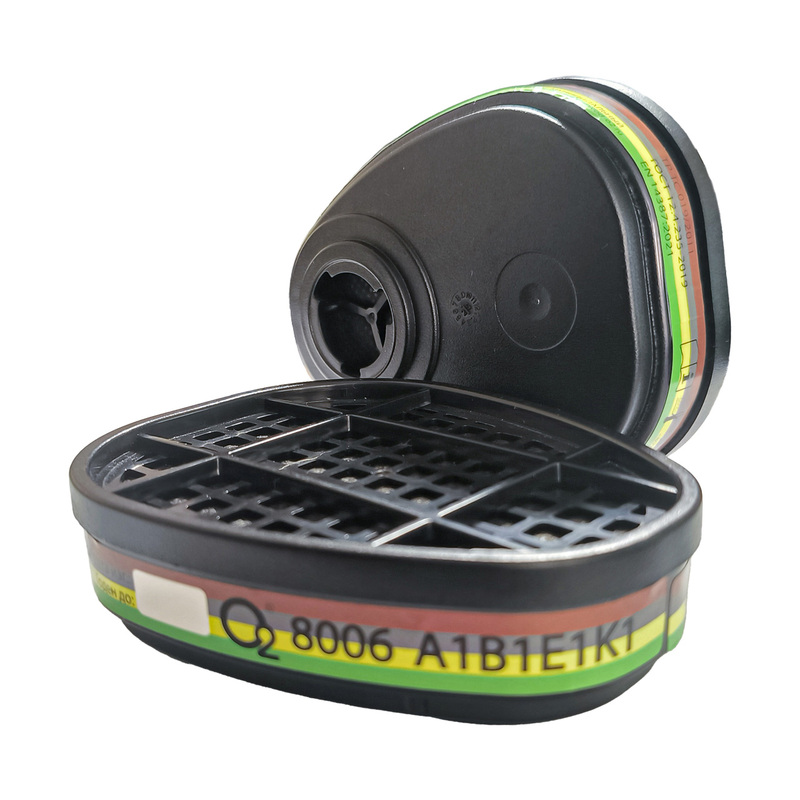 Изображение товара Фильтр противогазовый О2 8006 А1В1Е1К1 с угольным слоем (2 штуки в упаковке)