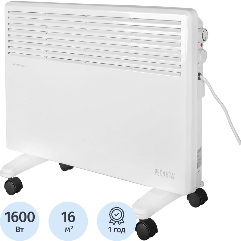 Изображение товара Конвектор Ресанта ОК-1600 белый 1600 Вт механический термостат