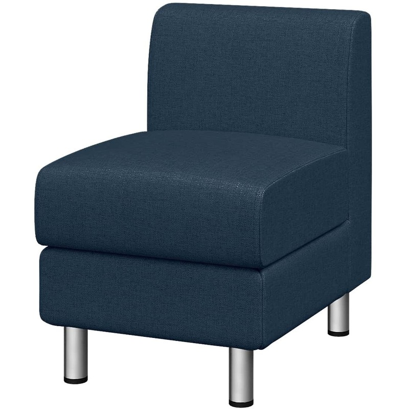 Изображение товара Модуль диван прямой Домино одноместный синий (ткань)