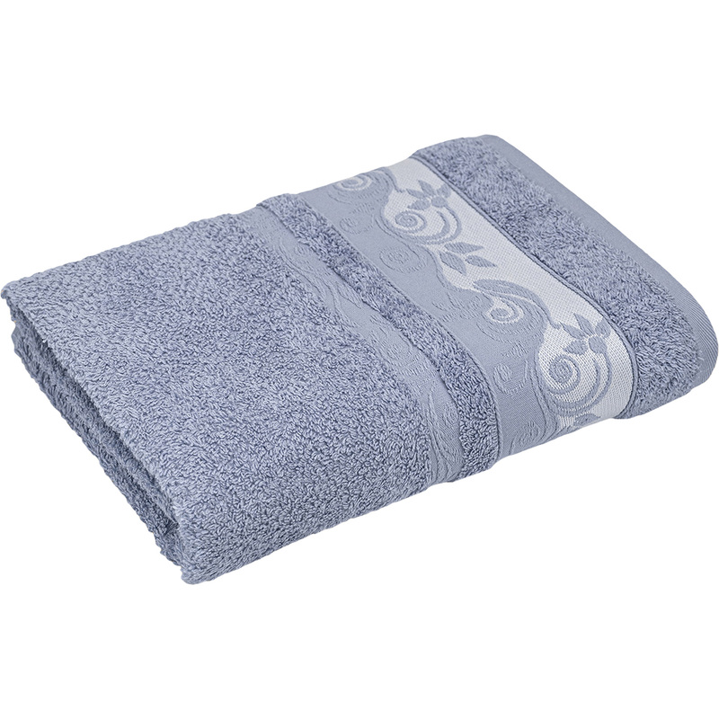 Изображение товара Махровое полотенце Клэр 70x130 см серое плотность 420 г/м2 натуральное качество