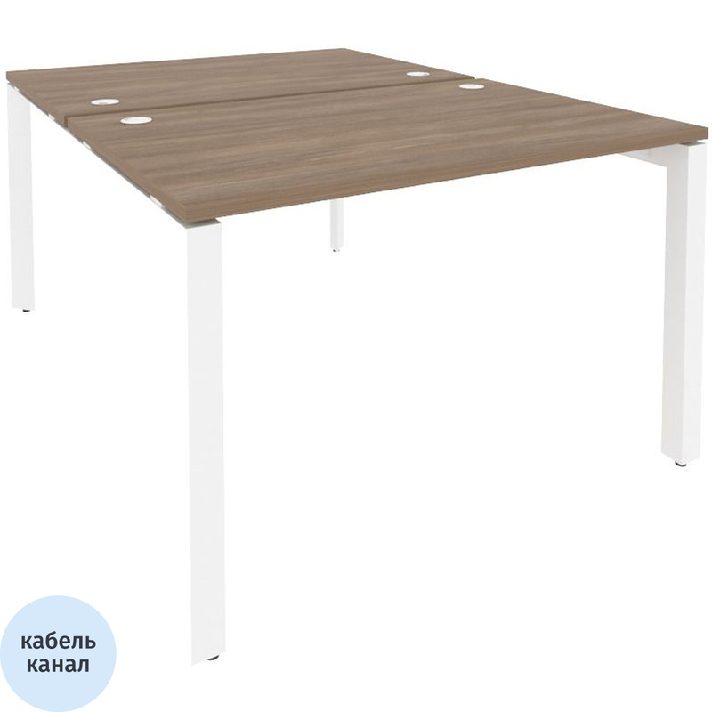 Изображение товара Рабочая станция на 2 места ONIX-П O.MP-D.RS-2.2.8 дуб аризона/белый