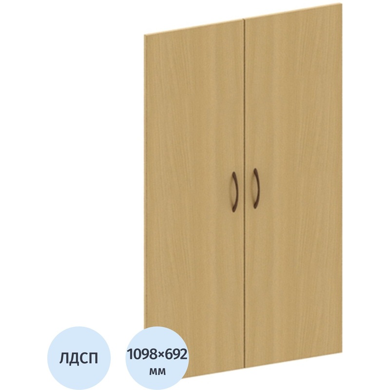Изображение товара Двери средние Канц ДК36.10 ЛДСП бук невский 692х1098 мм 2 шт