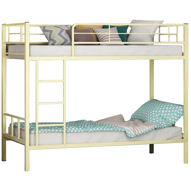 Изображение товара Двухъярусная металлическая кровать Севилья-2 слоновая кость 960x1980 мм