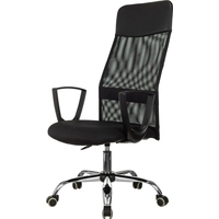 Кресло для руководителя Easy Chair 510 TW чёрное (ткань/сетка/экокожа,  металл)