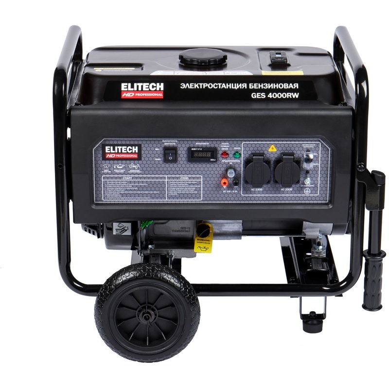 Изображение товара Бензиновый генератор Elitech GES 4000RW 3.3 кВт RATO