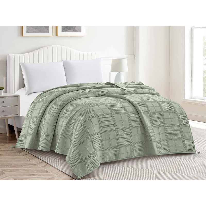 Изображение товара Покрывало Cleo Terry хлопок 220x240 см зеленое для дома и отдыха