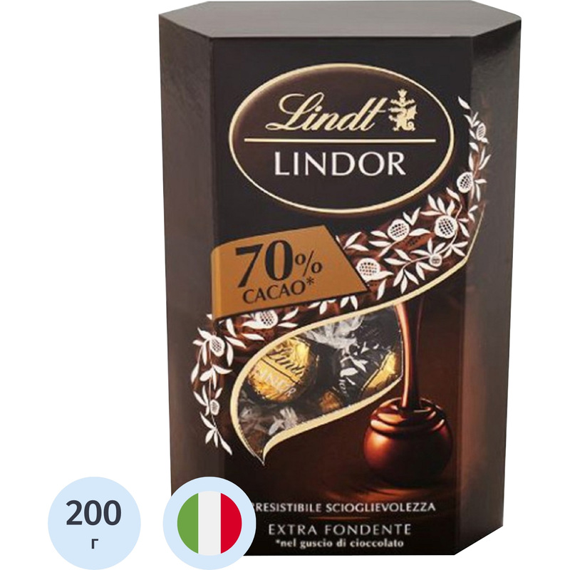 Изображение товара LINDOR Конфеты трюфели 200 г итальянский шоколад в картонной упаковке