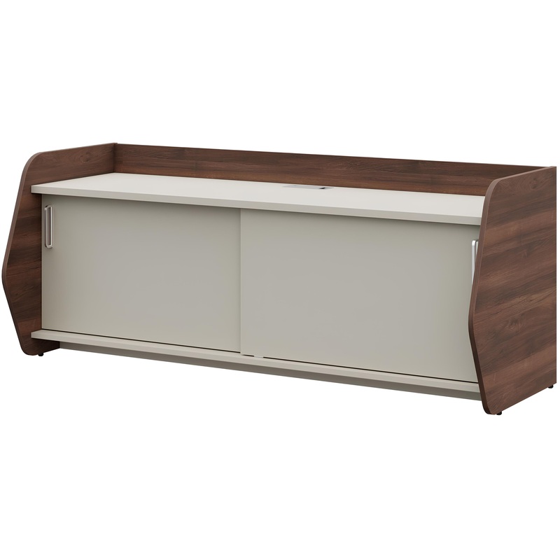 Изображение товара Тумба опорная для столов Fregat Easy to lead (орех бакаут/серый, 1602х603х652 мм)