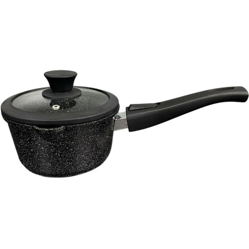 Изображение товара Ковш Panairo Harfe Black 1.4 л литой алюминий с крышкой для духовки и плиты