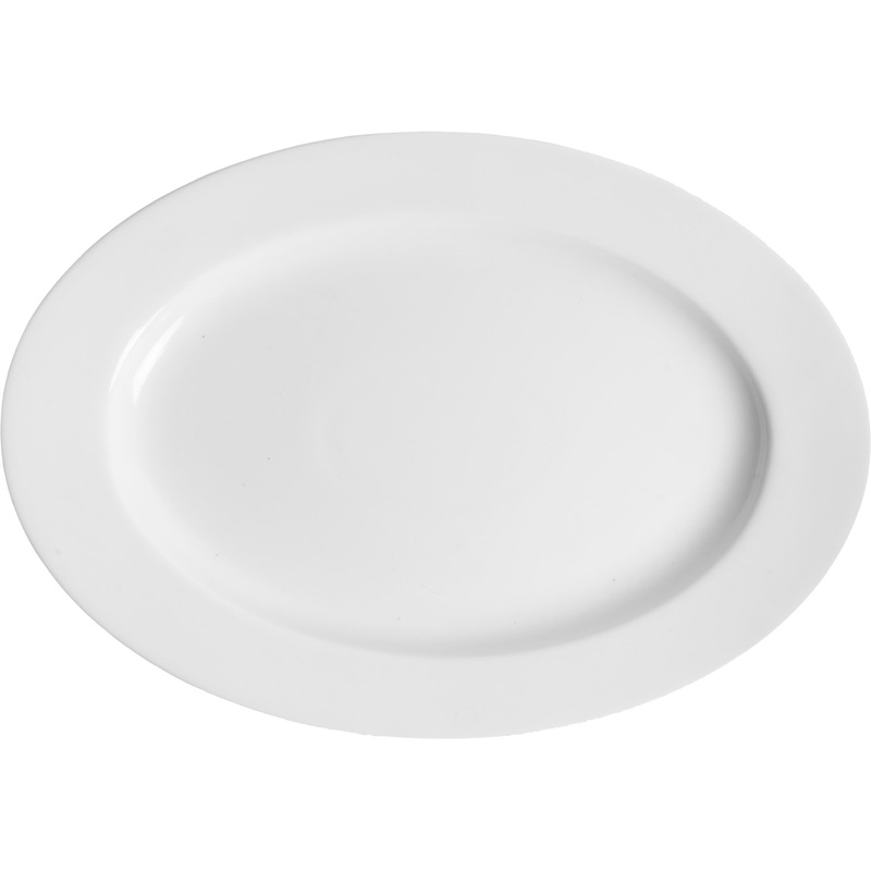 Изображение товара Овальное блюдо из фарфора Prime 32x22 см для профессиональной кухни