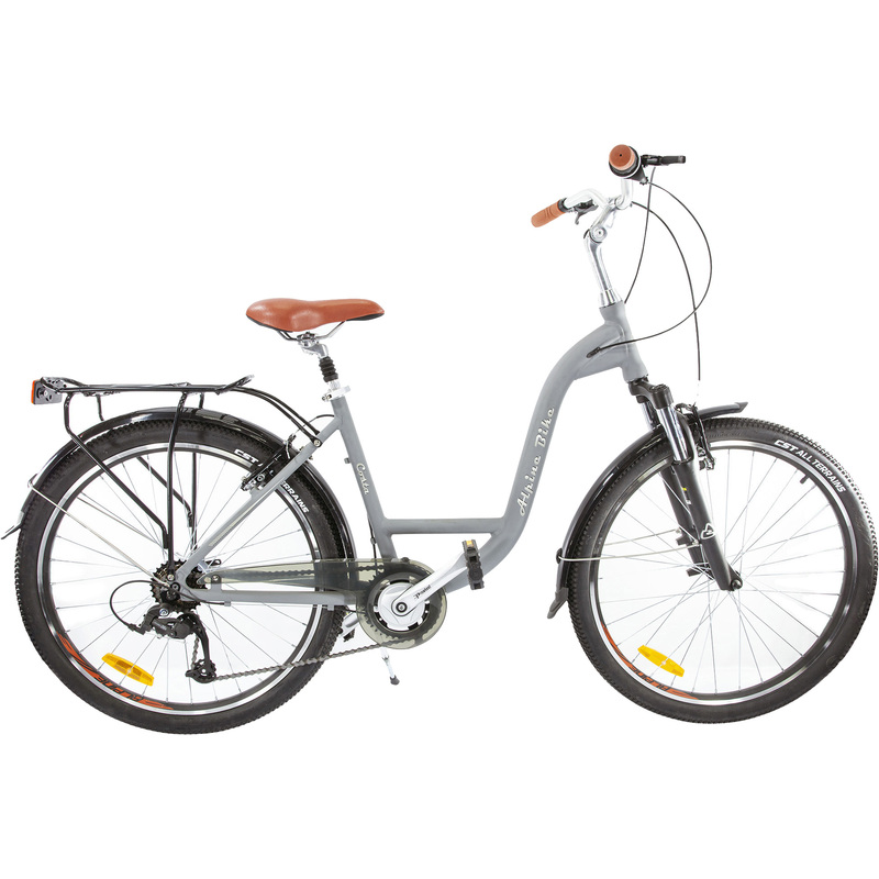 Изображение товара Городской велосипед Alpinebike Costa 26 дюймов 7 скоростей серый Изображение товара Городской велосипед Alpinebike Costa 26 дюймов 7 скоростей серый