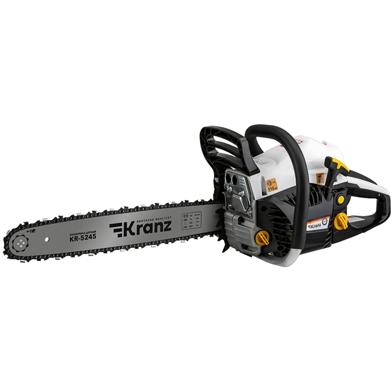 Изображение товара Пила цепная бензиновая (бензопила) Kranz KR-5245 2.57 кВт, 52 куб.см, 45 см (KR-16-1182)