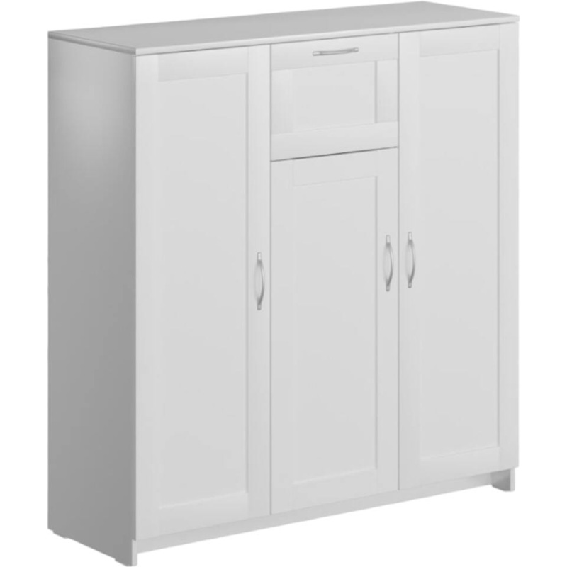 Изображение товара Тумба Сириус белая трёхдверная с выдвижным ящиком 1171х412х1234 мм