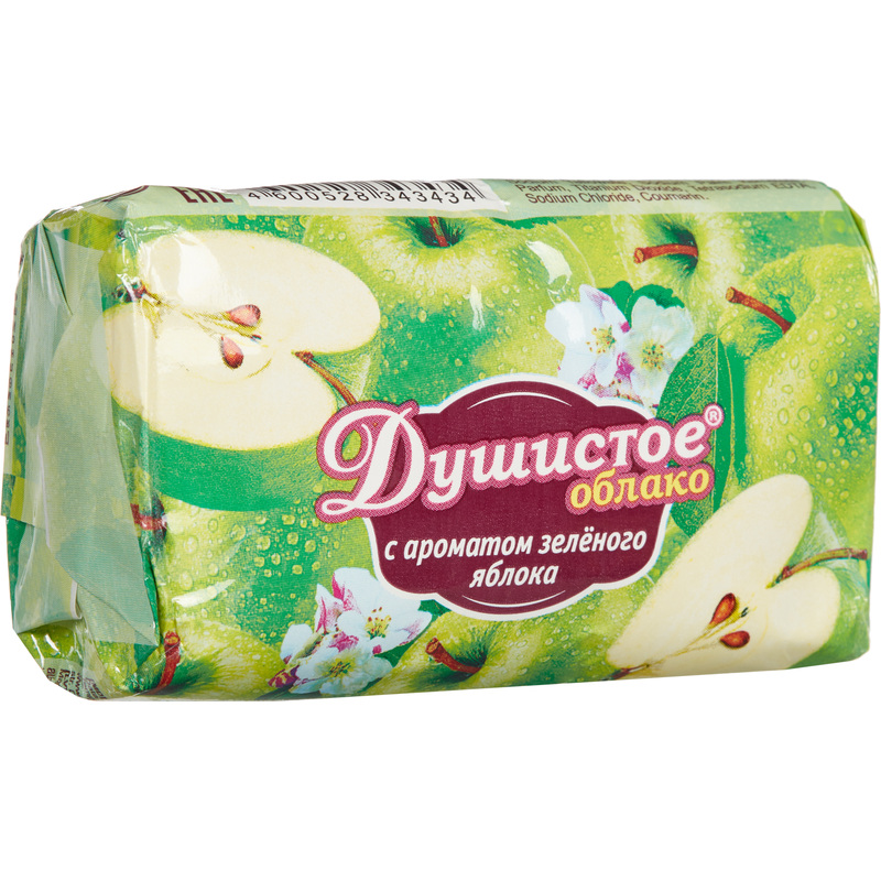 Изображение товара Мыло туалетное Душистое облако Зелёное яблоко 90 г