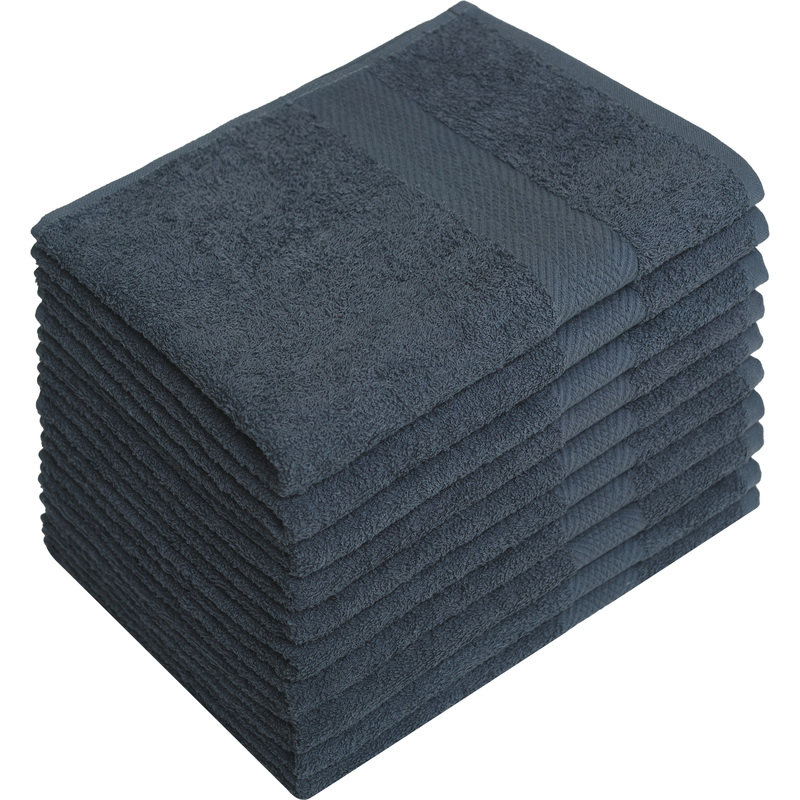 Изображение товара Набор махровых полотенец 10 штук 50x90 см серые