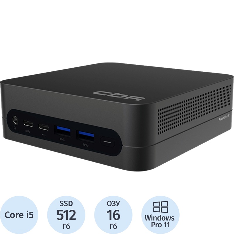 Изображение товара Неттоп CBR MiniPC-DT002 Core i5 1235U/DDR4 16 ГБ/Windows 11 Pro (MiniPC-DT002) Изображение товара Неттоп CBR MiniPC-DT002 Core i5 1235U/DDR4 16 ГБ/Windows 11 Pro (MiniPC-DT002)