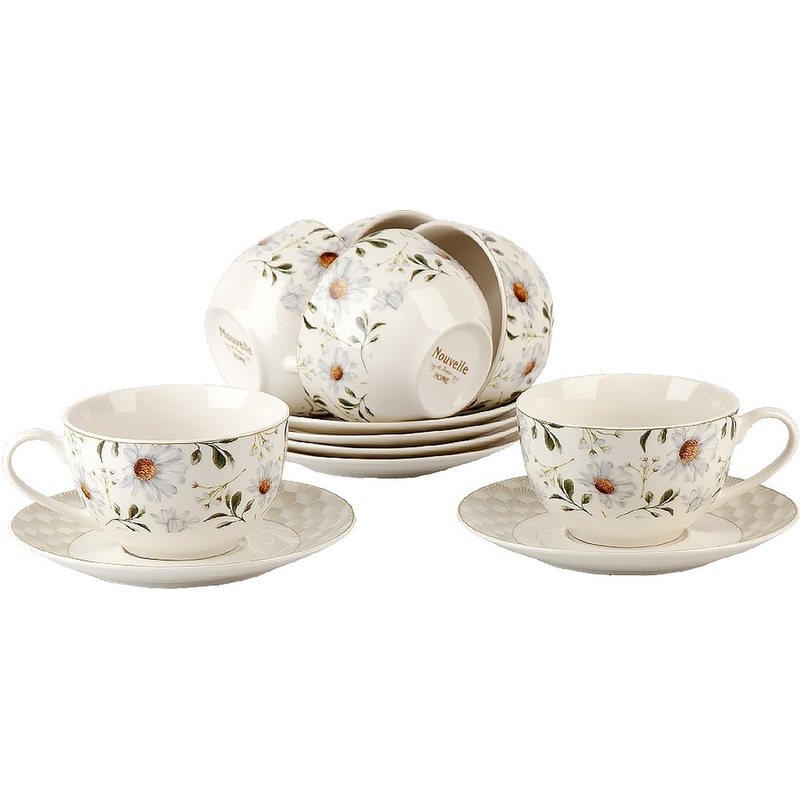 Изображение товара Набор чайный Nouvelle Home Camila из фарфора для 6 персон 12 предметов