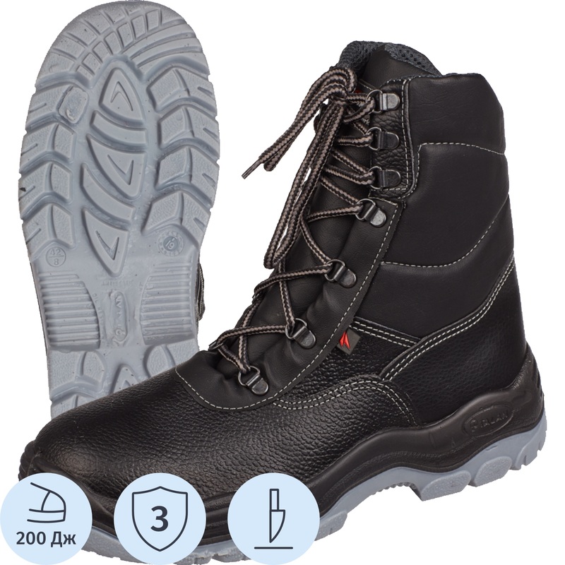 Изображение товара Высокие зимние рабочие ботинки Лидер из натуральной кожи и кирзы 37 размер