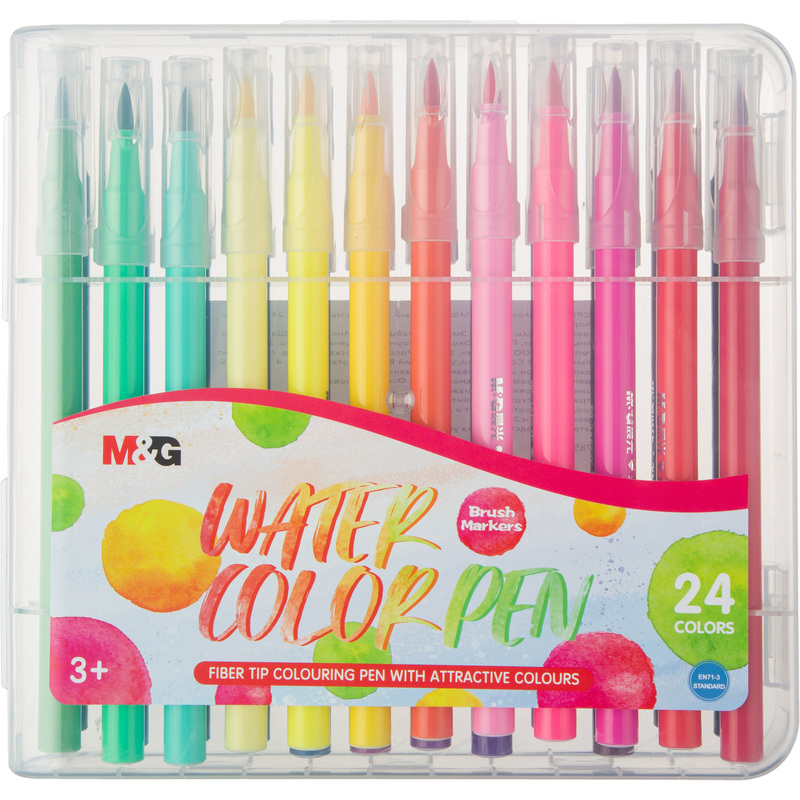Изображение товара Фломастеры M&G 24 цвета с вентилируемыми колпачками смываемые ACP901CD