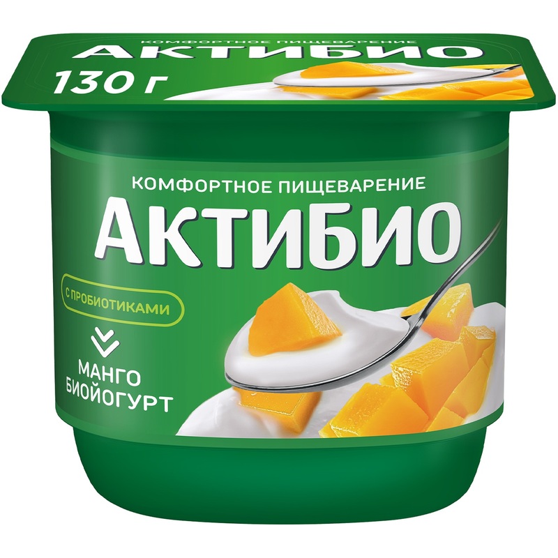 Изображение товара Йогурт АктиБио с манго 3% 130 г