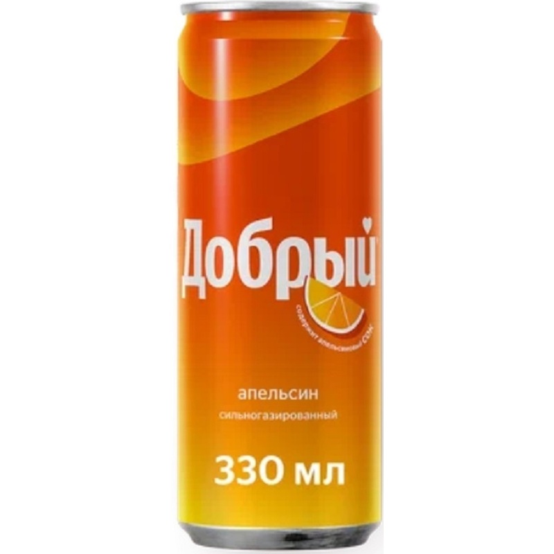 Изображение товара Напиток Добрый газированный с апельсином 0.33 л