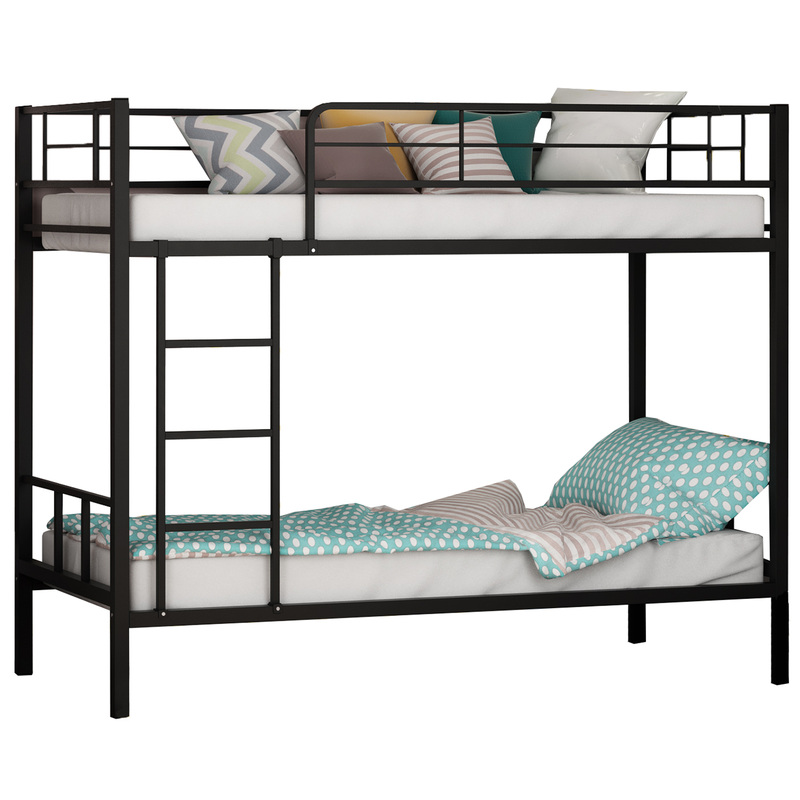 Изображение товара Металлическая двухъярусная кровать Севилья-2 черная 900x1900 мм