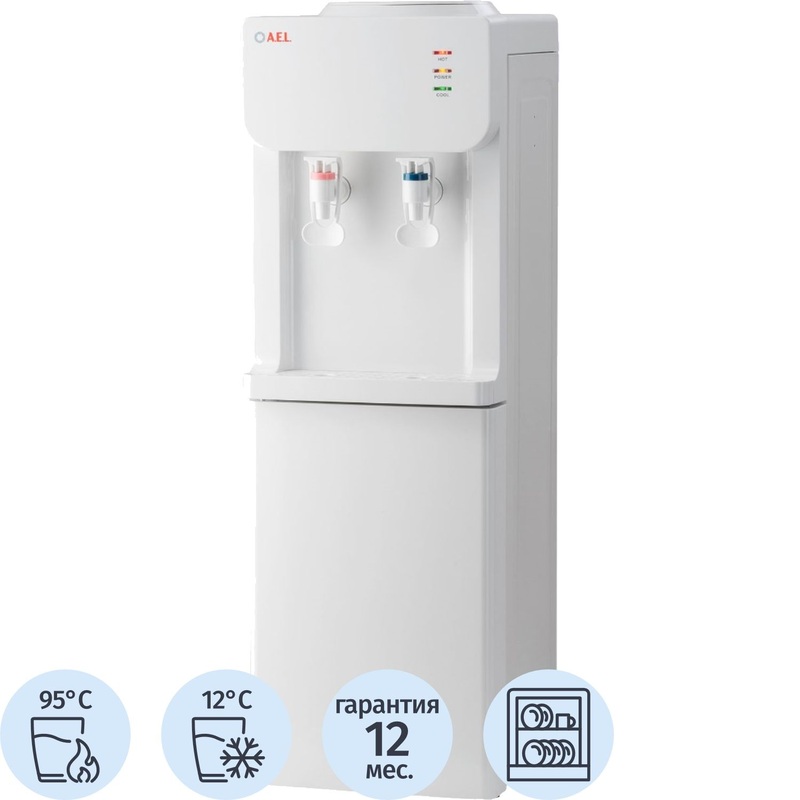 Изображение товара Кулер для воды AEL LD-AEL-87c нагрев и охлаждение белый