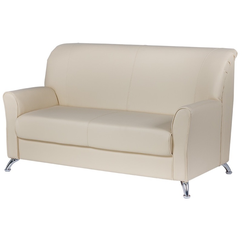 Изображение товара Диван двухместный Европа светло-бежевый, искусственная кожа