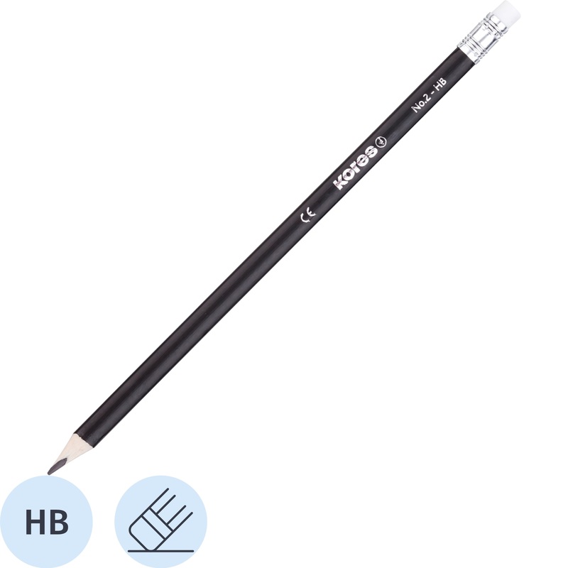 Изображение товара Набор чернографитных карандашей HB 72 шт с ластиком заточенные трехгранные