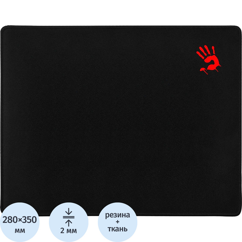 Изображение товара Коврик для мыши A4Tech Bloody B-035S 280x350 мм нескользящий в черном с рисунком