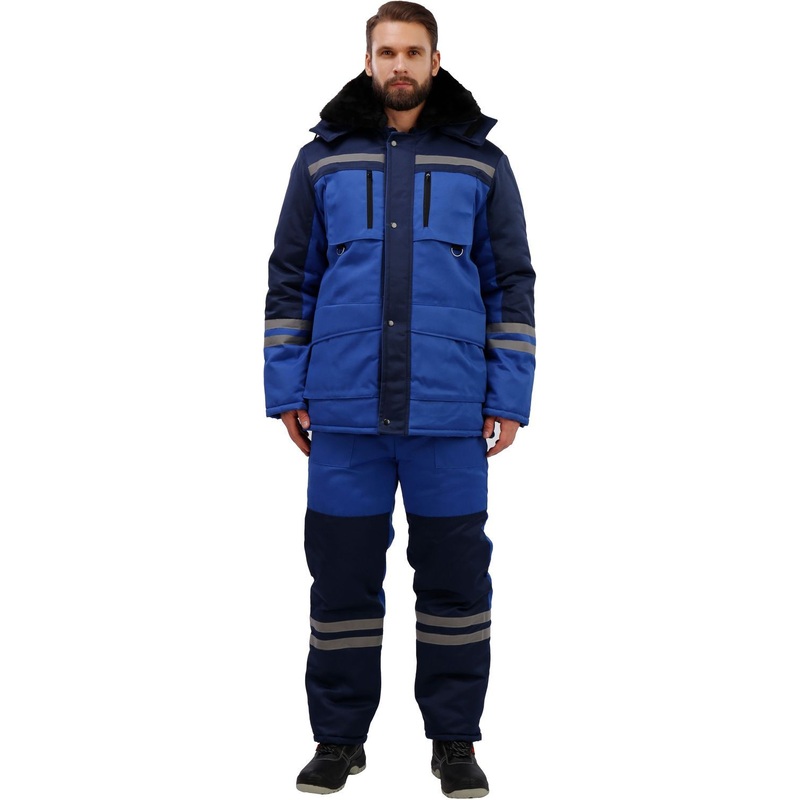 Изображение товара Костюм рабочий зимний мужской з03-КПК васильковый/синий