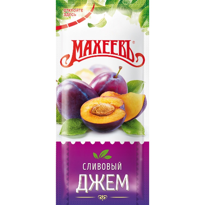Изображение товара Джем Махеевъ Слива Индивидуальная порционная 18 г (96 шт.)