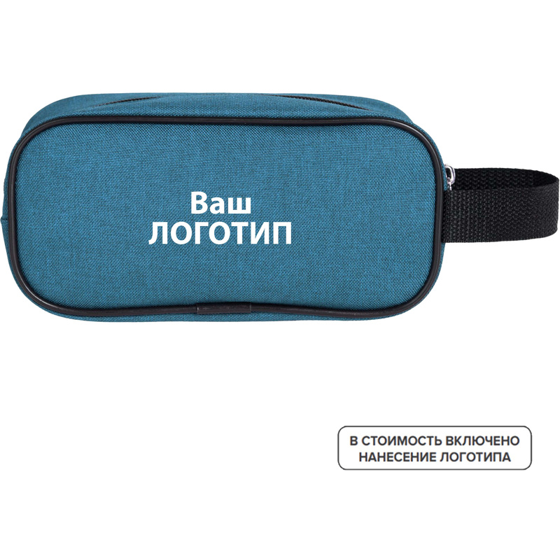 Изображение товара Несессер Jussi из полиэстера синий с возможностью брендирования для бизнеса и путешествий