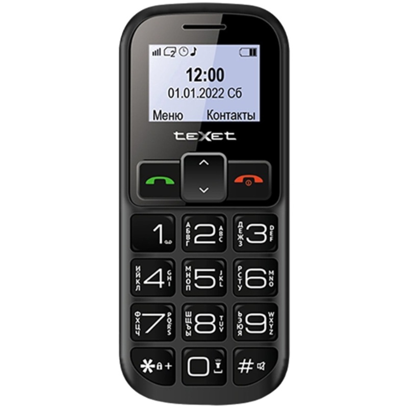 Изображение товара Мобильный телефон Texet TM-B322 черный или красный компактный недорогой