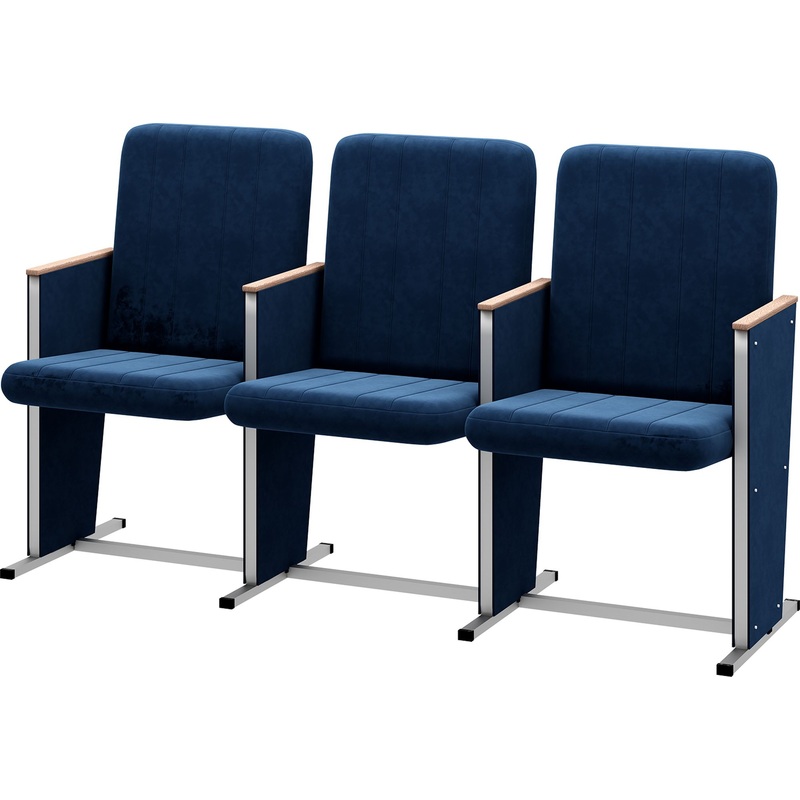 Изображение товара Многоместная секция Лондон-М КМ7М-03 синяя/серая удобная мебель для гостиных