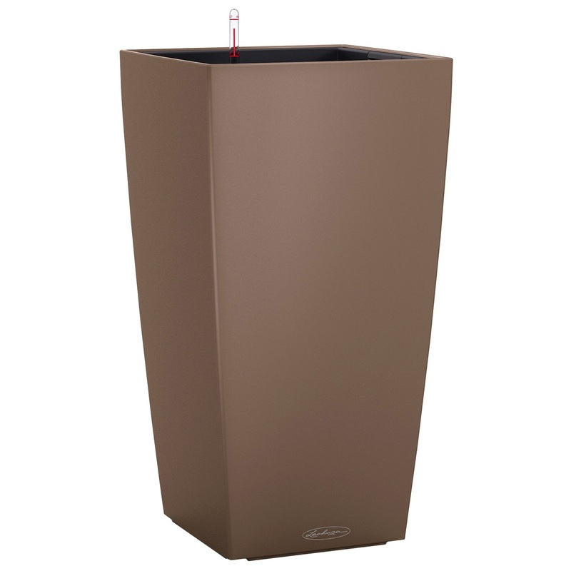 Изображение товара Кашпо с системой автополива Lechuza Cubiko Color 30 коричневое Изображение товара Кашпо с системой автополива Lechuza Cubiko Color 30 коричневое
