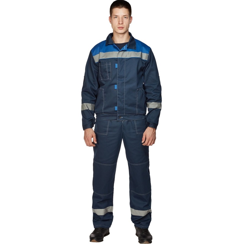 Изображение товара Костюм рабочий летний мужской л20-КБР с СОП синий/васильковый