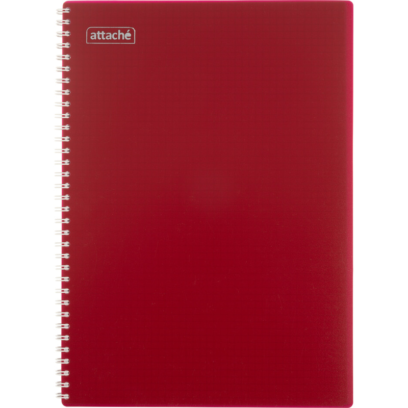 Изображение товара Бизнес-тетрадь Attache А4 96 листов бордовая в клетку на спирали